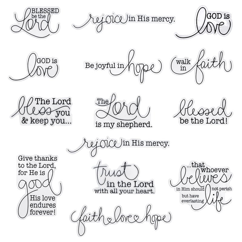 CraftyCrocodile Religious Christian Bible Stickers - Clear Handwritten Inspirational Prayer Faith Scripture Biblical Stickers for Scrapbooking and Bible Journaling - Image 5